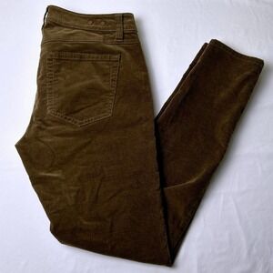 Cabi Women Mid Rise Skinny Corduroy Jeans Brown Size 6 Stretch Preppy Casual